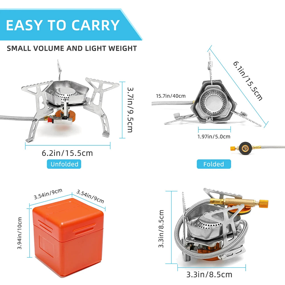 3500W Camping Gas Stove &ndash; Powerful Windproof Cooking Performance