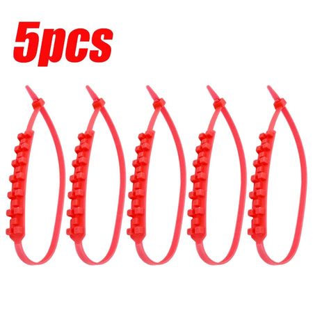 5-1pcs Anti-Skid Snow Chains For Motorcycles &ndash; Traction 5pcs red