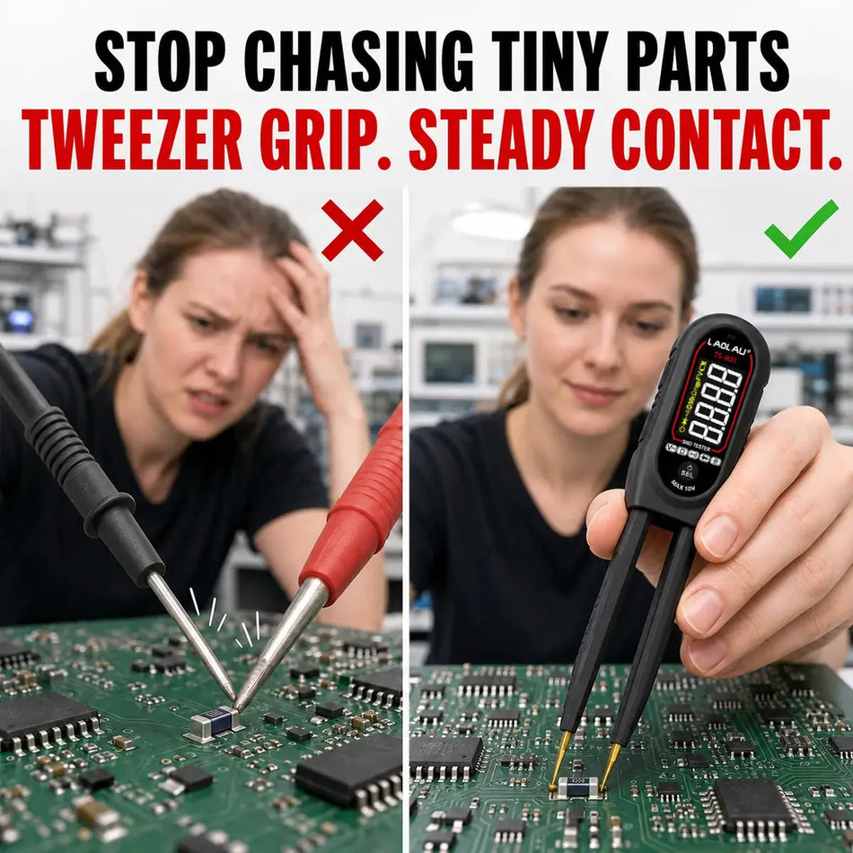 TS800 Smart LCR Meter Tweezers With Auto Range Voltage Resistance Capacitance Tester by InterCyprus Trading Ltd