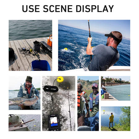 Portable Sonar Fish Finder with LCD Display - Ideal for Kayak &amp; Night Fishing