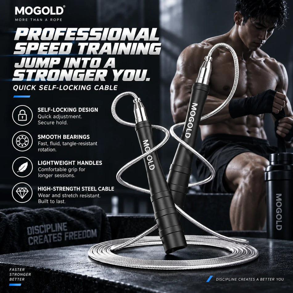 Sfoară de sărit ajustabilă cu mânere din aluminiu pentru fitness