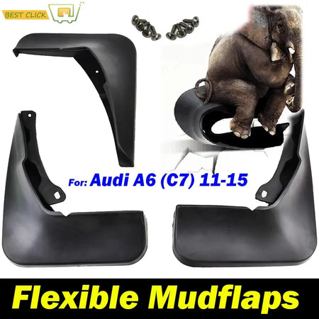 XUKEY MOLDED MUD FLAPS ACCESSORIES FOR AUDI A6 C7 2011-2015 MUD FLAP SPLASH GUARDS FRONT & REAR SEDAN AVANT QUATTRO 2012-2014 by InterCyprus Trading Ltd