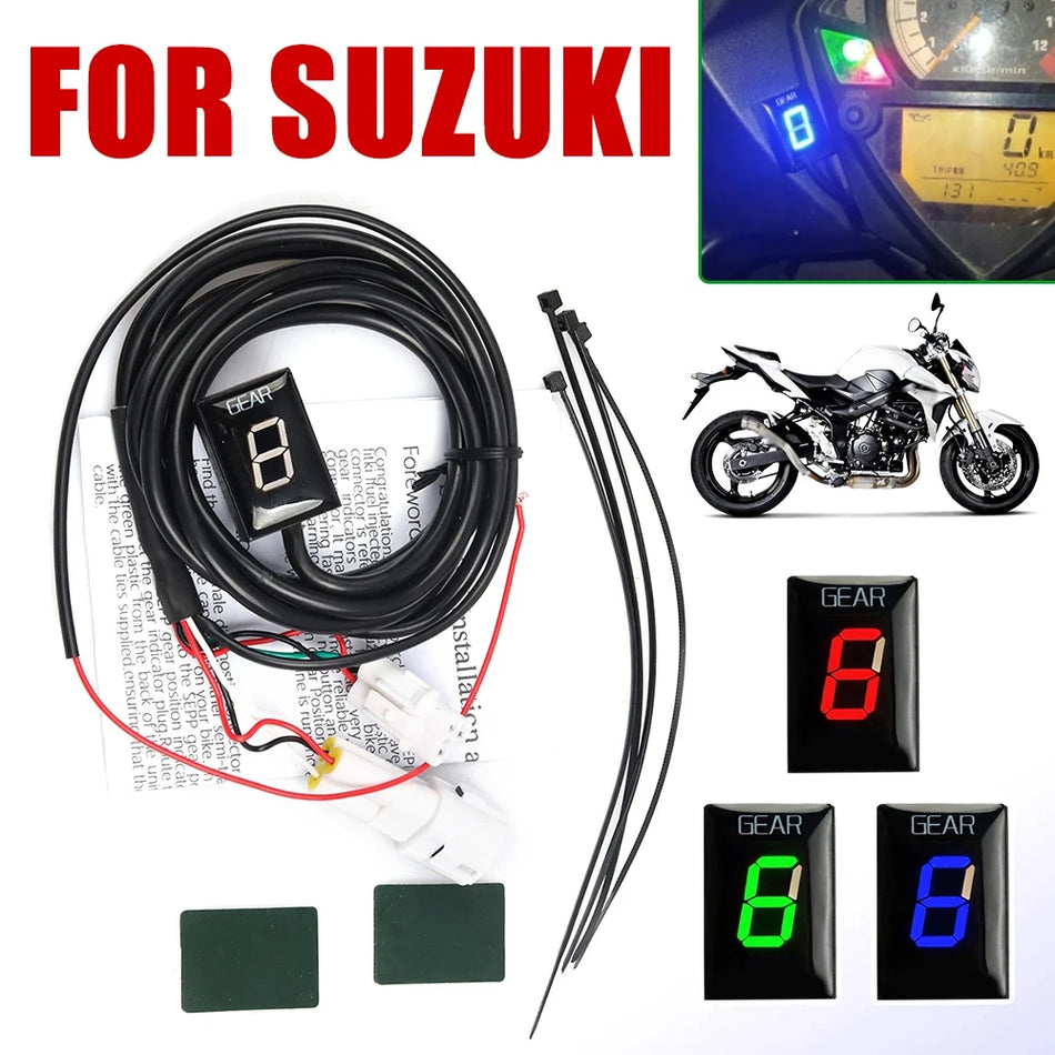 Suzuki GSF650 Gear Indicator with Digital Display, Made of Plastic, Compatible with Suzuki GSF and GSR Series