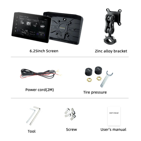 EKIY 6.25 Inch Portable Digital Dashboard &ndash; Wireless CarPlay and Anti Theft Screen M8-TP / None