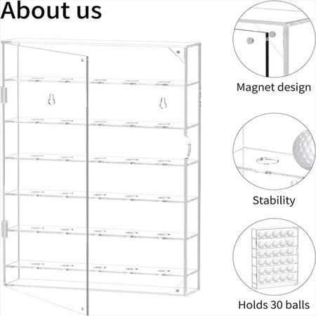 Golf Club Display Case 2025 Model &ndash; Wall Mounted Acrylic Design