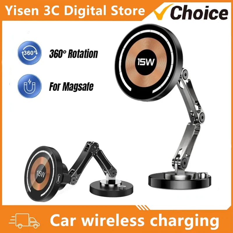 Car Magnetic Wireless Charger &ndash; Long Arm MagSafe FastCharge