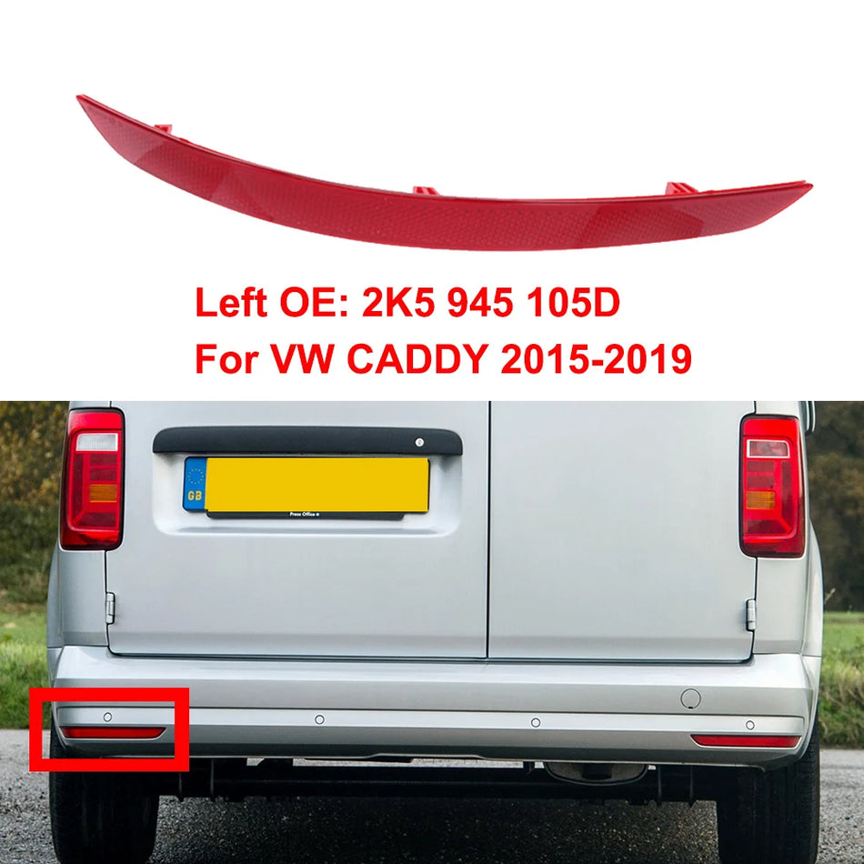 Crveno stražnje svjetlo reflektora za branik za VW Caddy 2015 2019