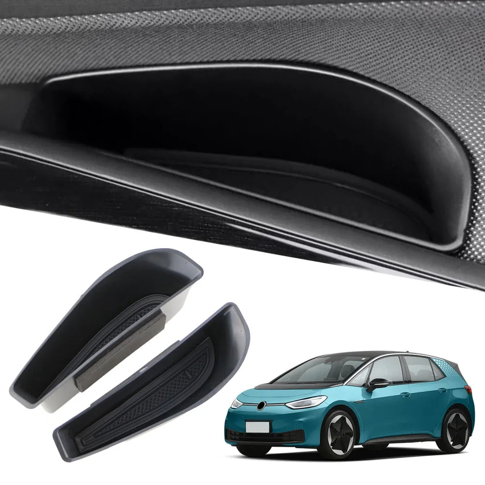 VW ID.4 Door Handle Storage Box with ABS Plastic Armrest Organizer Tray