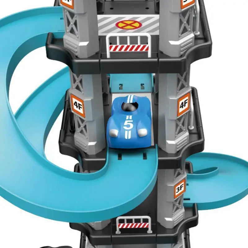 Educational Racing Car Park Toy Set - Gliding Track Puzzle for Kids Ages 3-5