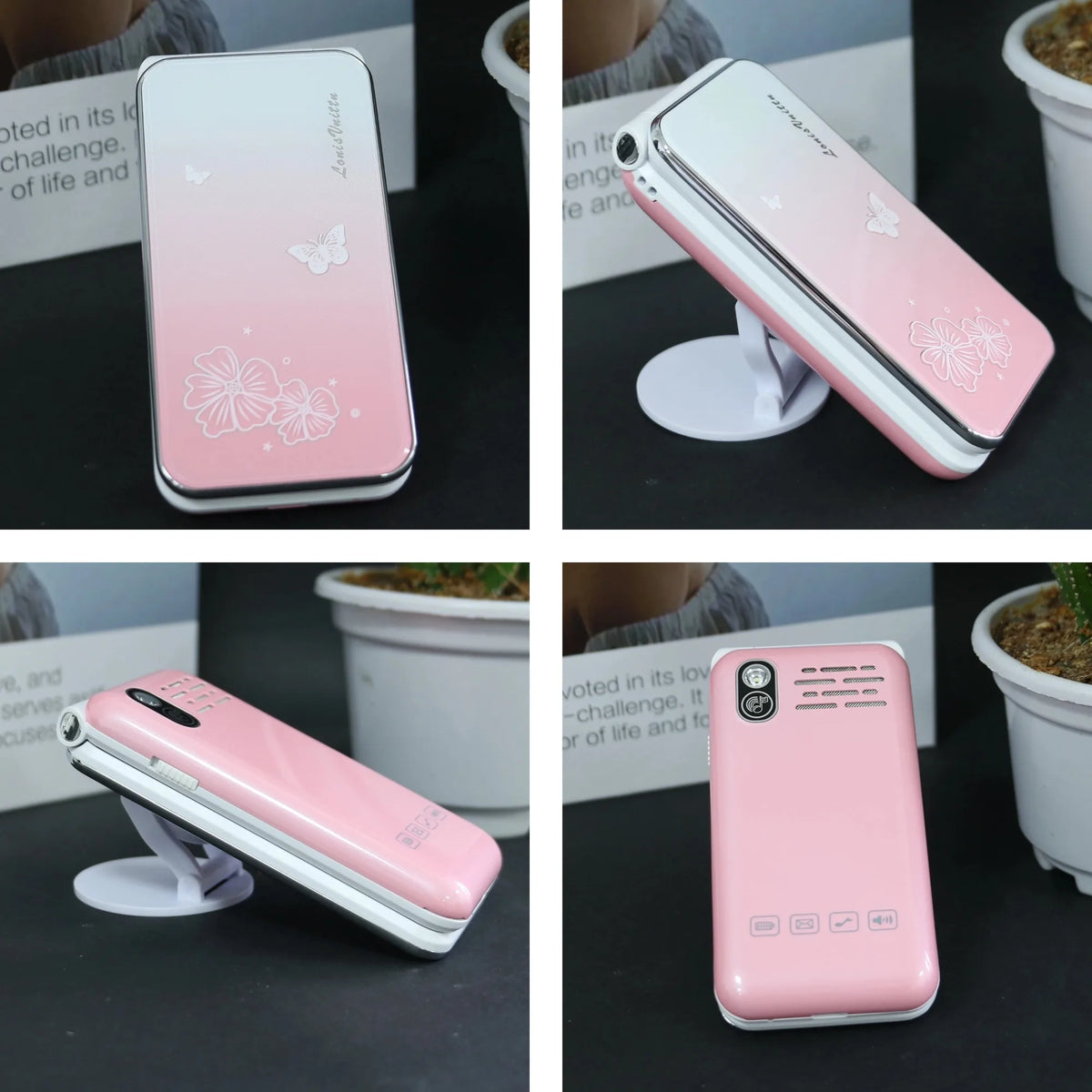 Pink Classic Mini Flip Women Phone &ndash; Large Button SOS Dial