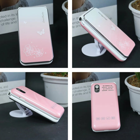 Pink Classic Mini Flip Women Phone &ndash; Large Button SOS Dial