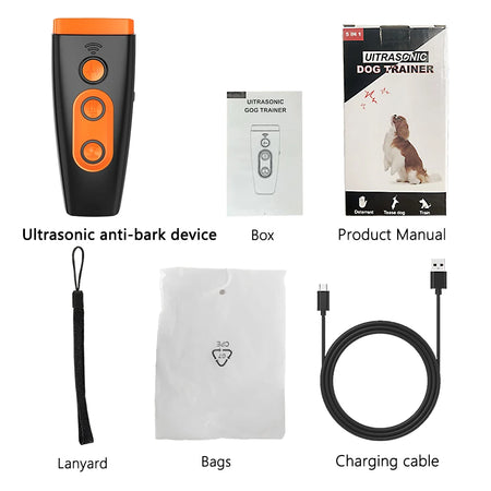 3 in 1 Ultrasonic Dog Repeller &ndash; Effective Anti-Bark Training Device Type B