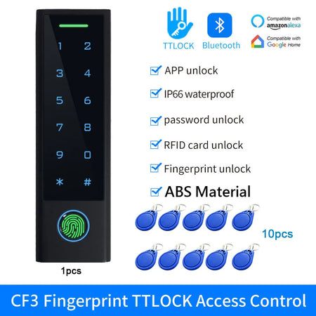 TTlock App Control Door Access System &ndash; Bluetooth Entry CF3-IC blue key