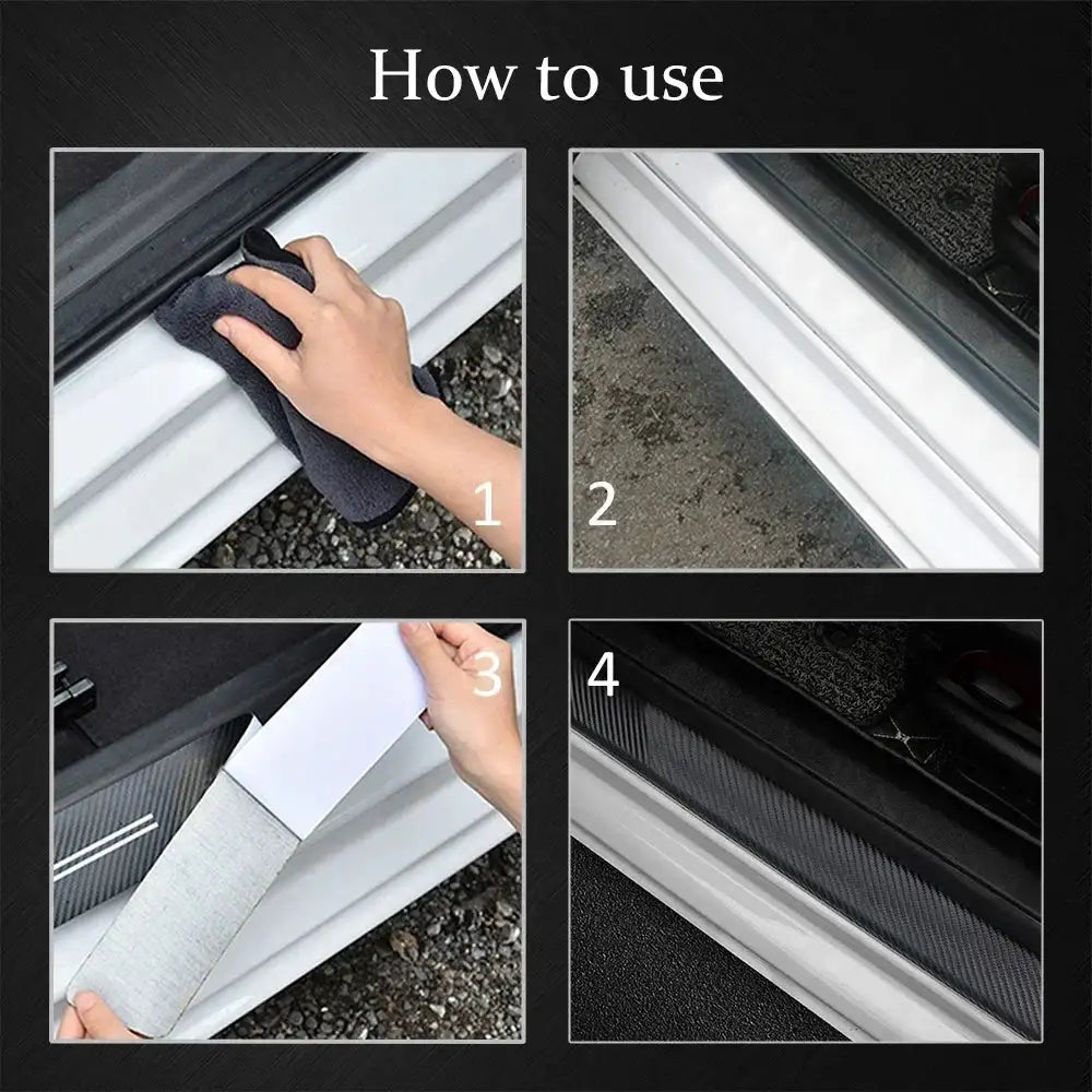 Carbon Fiber Door Sill Protector For Prado LC90 LC150