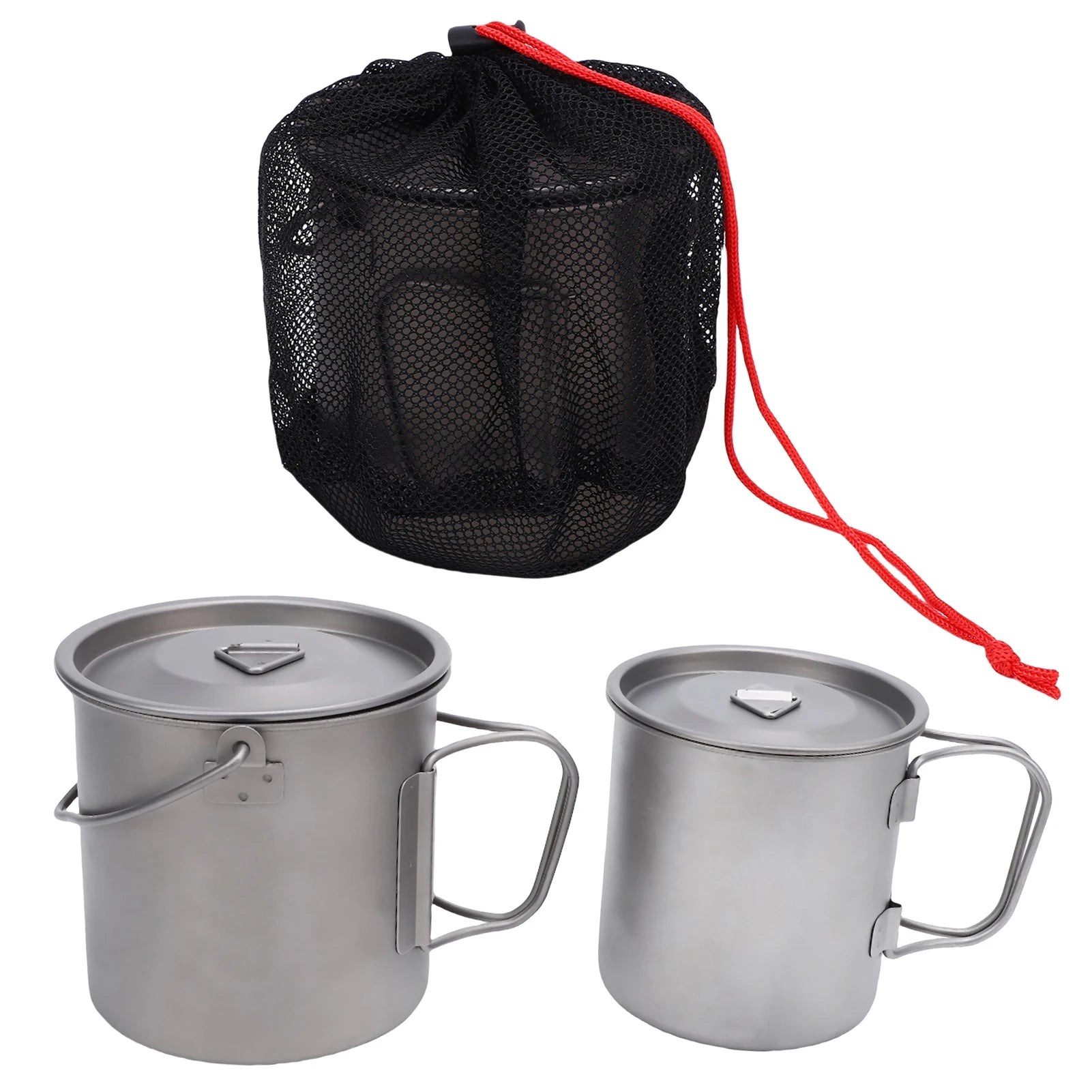 Camp Cup Ti Cup Folding Handle Set 450 750ML &ndash; Lightweight 450ml 750ml