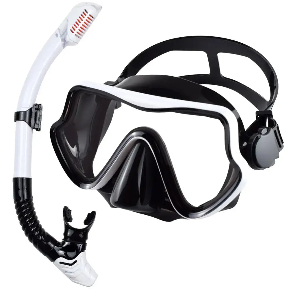 Professional Panoramic Snorkeling Gear Set for Adults | JoyMaySun BlackWhite