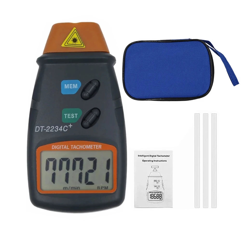 DT-2234C LCD Handheld Laser Tachometer &ndash; Non-Contact Default Title