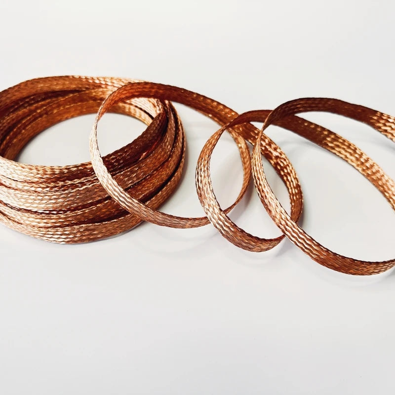 Copper Tinned Bare Ground Braid Wire &ndash; High Flexibility