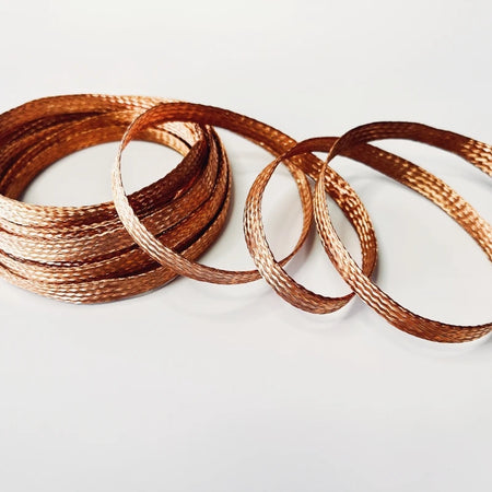 Copper Tinned Bare Ground Braid Wire &ndash; High Flexibility