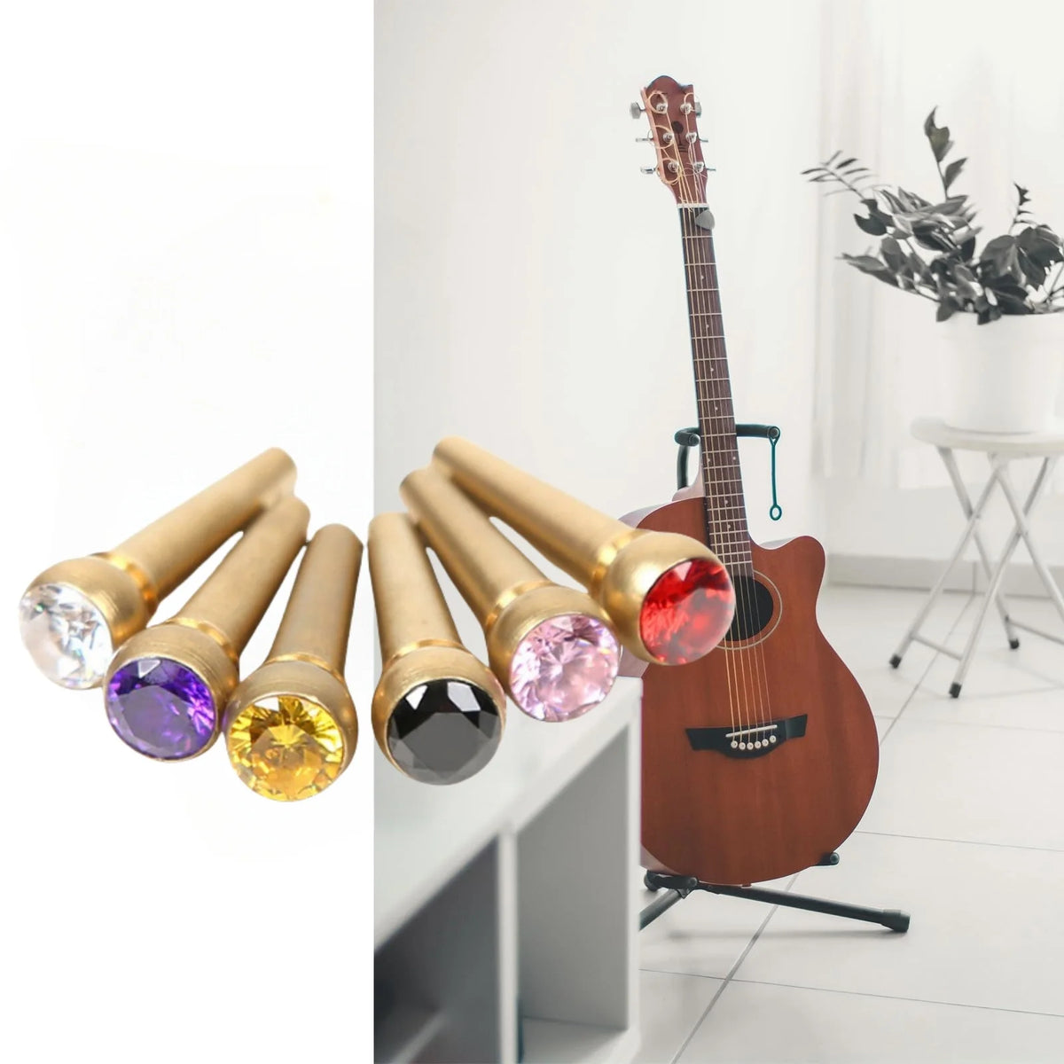 Miwayer 6 Pcs Crystal Gems Pins &ndash; Acoustic Upgrades