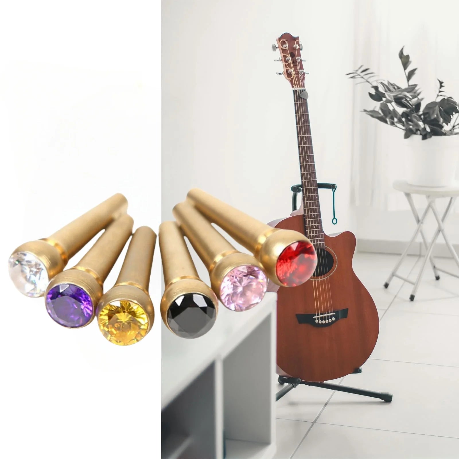 Miwayer 6 Pcs Crystal Gems Pins &ndash; Acoustic Upgrades