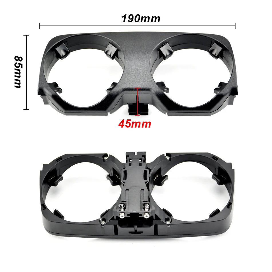 Cubierta del portavasos del tablero de ABS negro para BMW Serie 7 F01 F02 F04