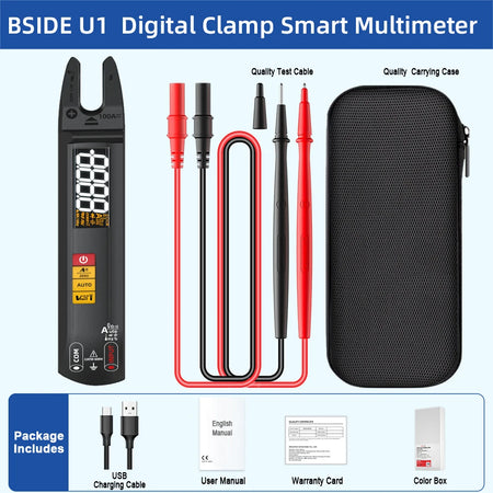 TK HOT Digital Clamp Multimeter &ndash; 6000 Counts Non Contact BSIDE U1 / CHINA