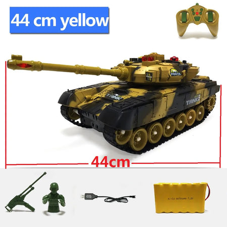 54CM Large RC Tank &ndash; 2.4G Battle Ready Off Road Performance 44CM Yellow R11114