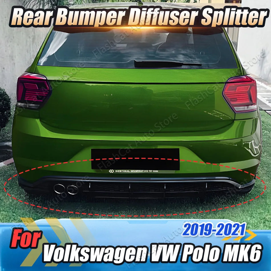 4 Πτερύγια Πίσω Διαχύτης Λάπ Kit Για VW Polo MK6 GTI 2018 2021