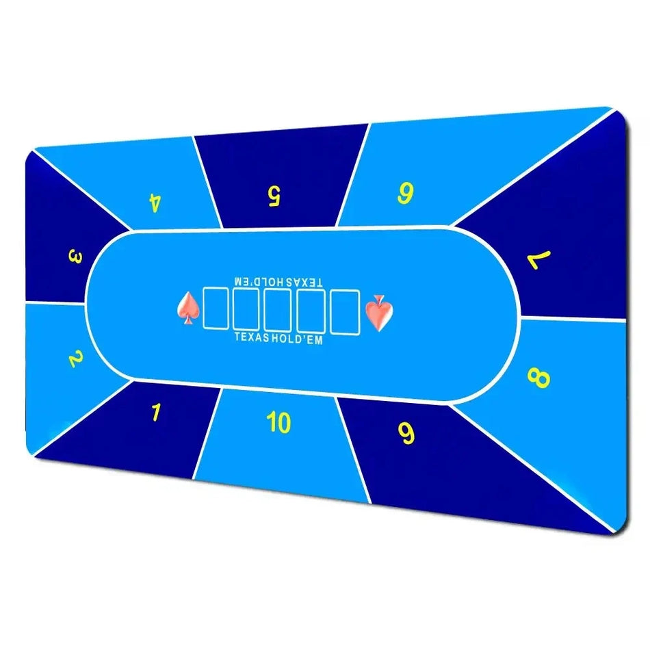 Texas Hold'em XXL Λαστιχένιο Κάλυμμα Τραπεζιού, Αντιολισθητικό, Αδιάβροχο, Φορητό Χαλάκι Πόκερ παιχνιδιού