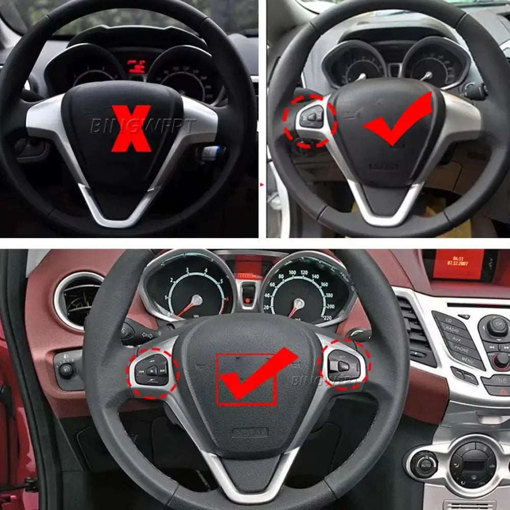 Steering Wheel Volume Control Switch Button Left With Backlight For Ford Fiesta MK7 MK8 Ecosport 2013 2014 2015 Car Accessories by InterCyprus Trading Ltd