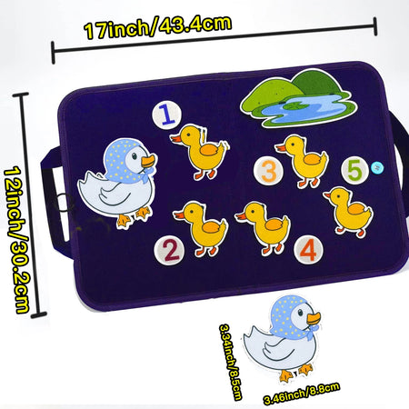 Montessori Animal Felt Board &ndash; 4-in-1 Travel Story Kit