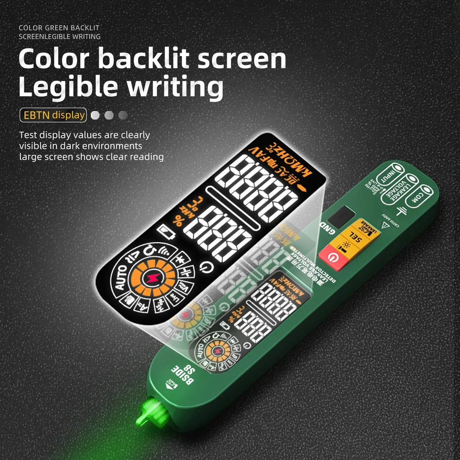 BSIDE S8 Läcksäkerhetstestare Digital Multimeter 620V NCV