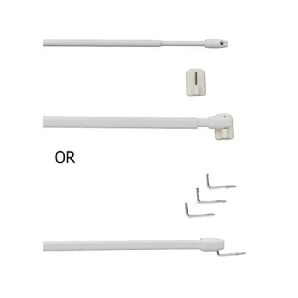 2/4PCS Adjustable Curtain Rod Extendable Bathroom Bar Shower Telescopic Poles Without Drilling Hanger Rods for Kitchen Home Hote by InterCyprus Trading Ltd