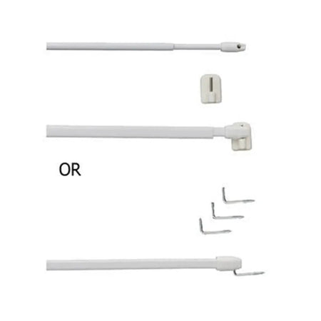 2/4PCS Adjustable Curtain Rod Extendable Bathroom Bar Shower Telescopic Poles Without Drilling Hanger Rods for Kitchen Home Hote by InterCyprus Trading Ltd