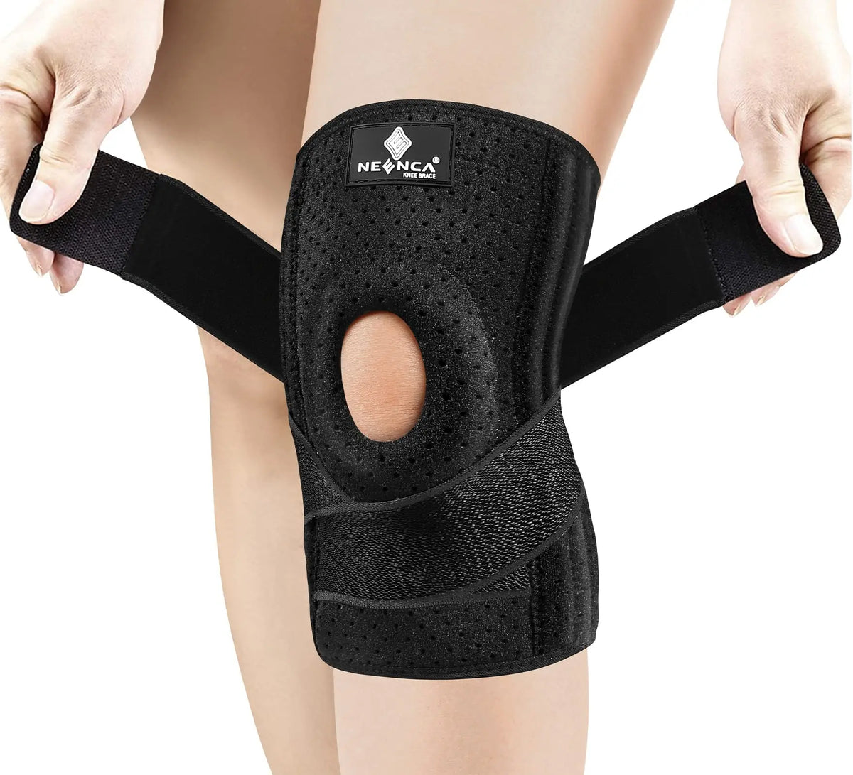 NEENCA Knee Braces for Pain Men &amp; Women with Patella Gel Pad Side Stabilizers, Arthritis, Meniscus Tear, ACL, Relief, Running Black / M