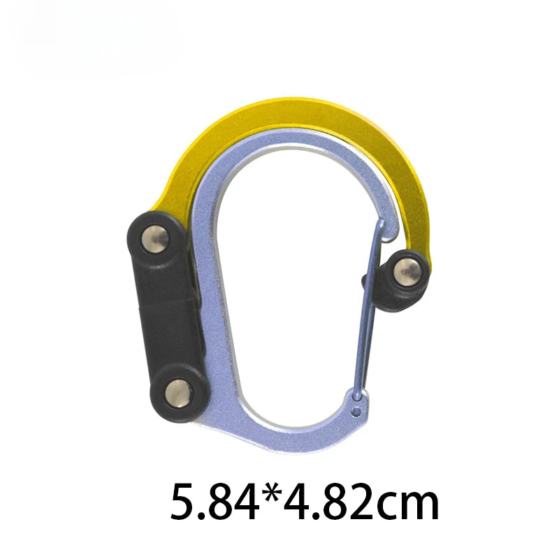 Hybrid Gear Clip Carabiner - 360 Degree Rotating Hook Yellow