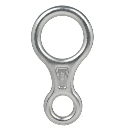Figure 8 Small Climbing Descender Rappel Rings Outdoor Mountaineering Equipment Camping Portable Outdoor Elements Silver / CN (Origin)