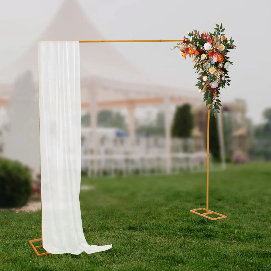 2.4 2 1.5m Gold White Metal Wedding Stand &ndash; Adjustable