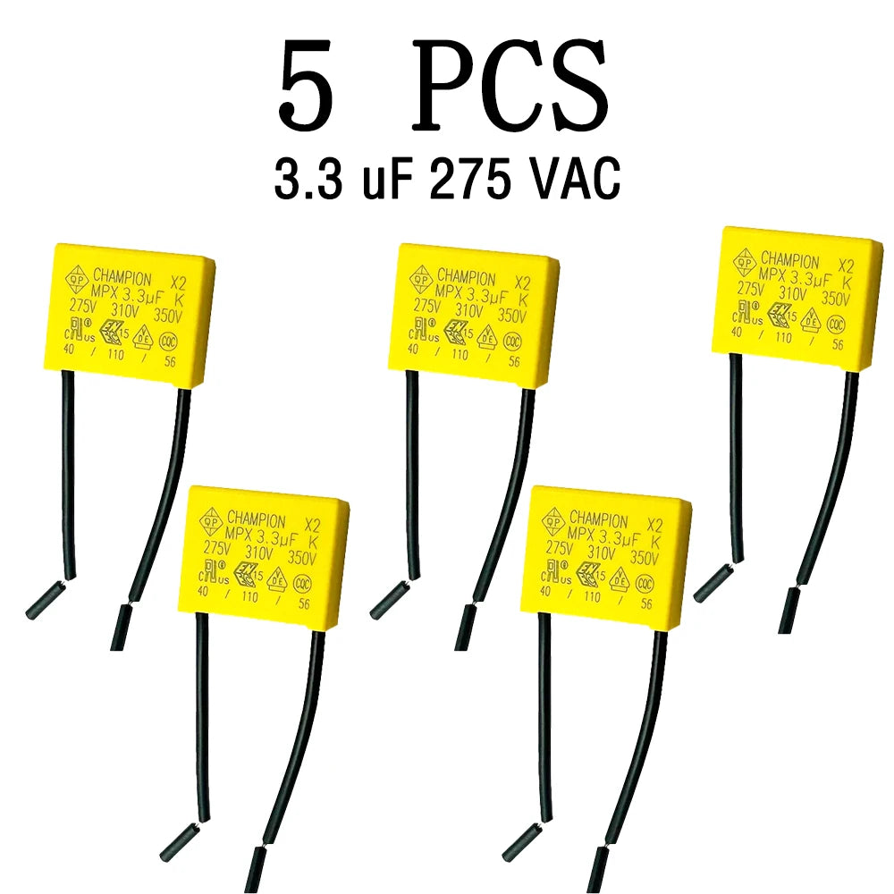 3.3UF 275VAC Anti-Light Flash Safety Capacitor for Smart Touch Switches 3.3uF 5PCS