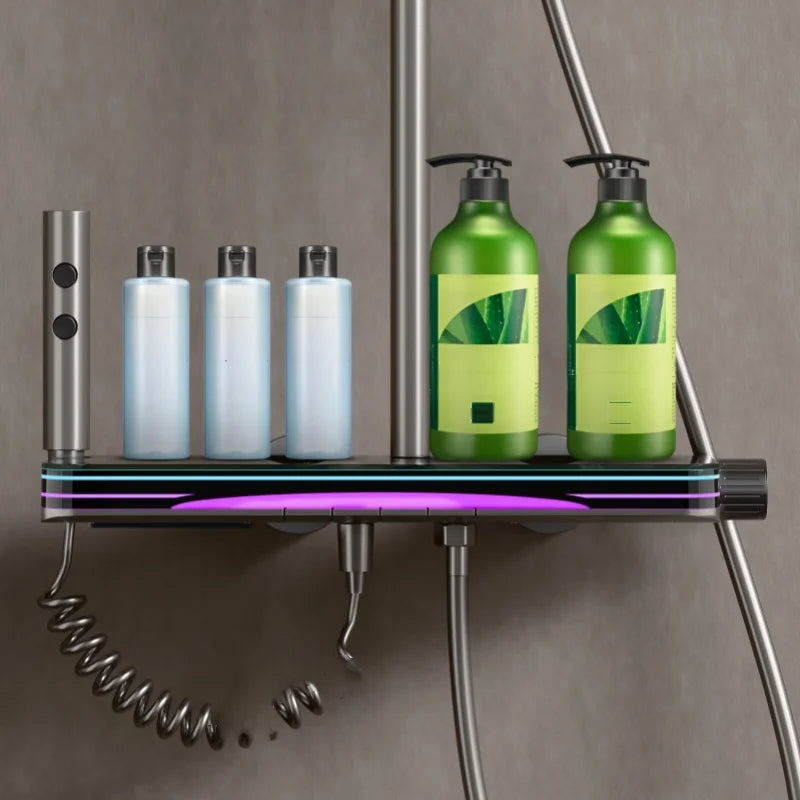 Digital Display Shower Set Rainfall Kit – Brass Finish