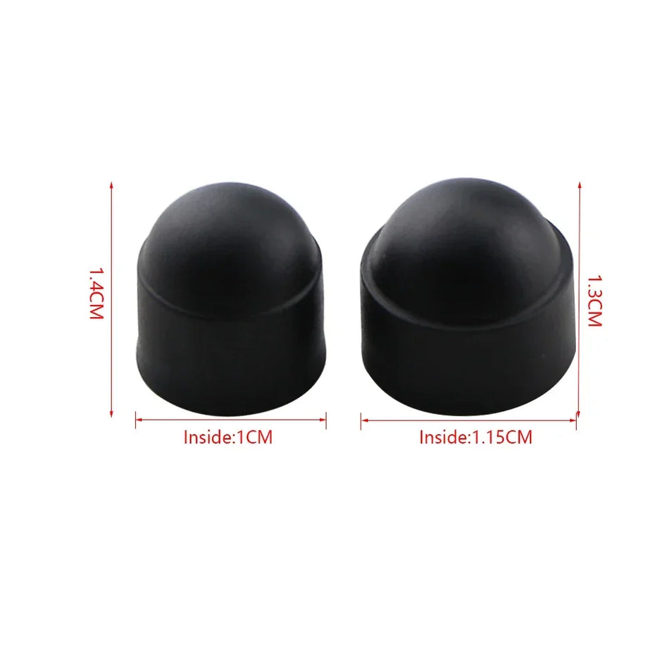 Universal Car Door Screw Covers M8 M10, ABS Black, 20Pcs