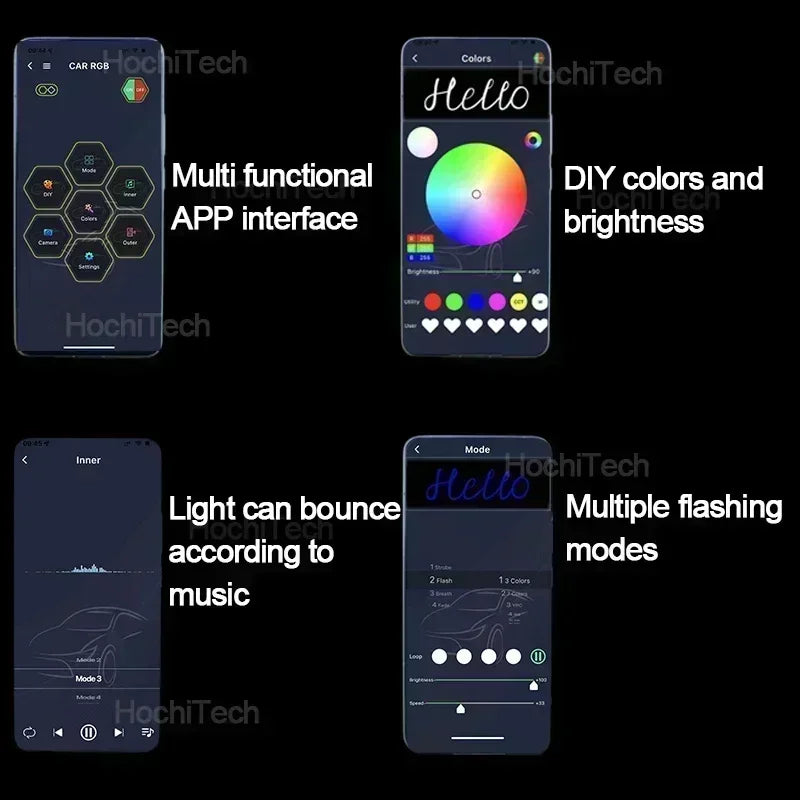 RGB LED-enkeli silmät -sarja APP-ohjauksella BMW 3-sarjalle F30 F31 F34 F35 M3