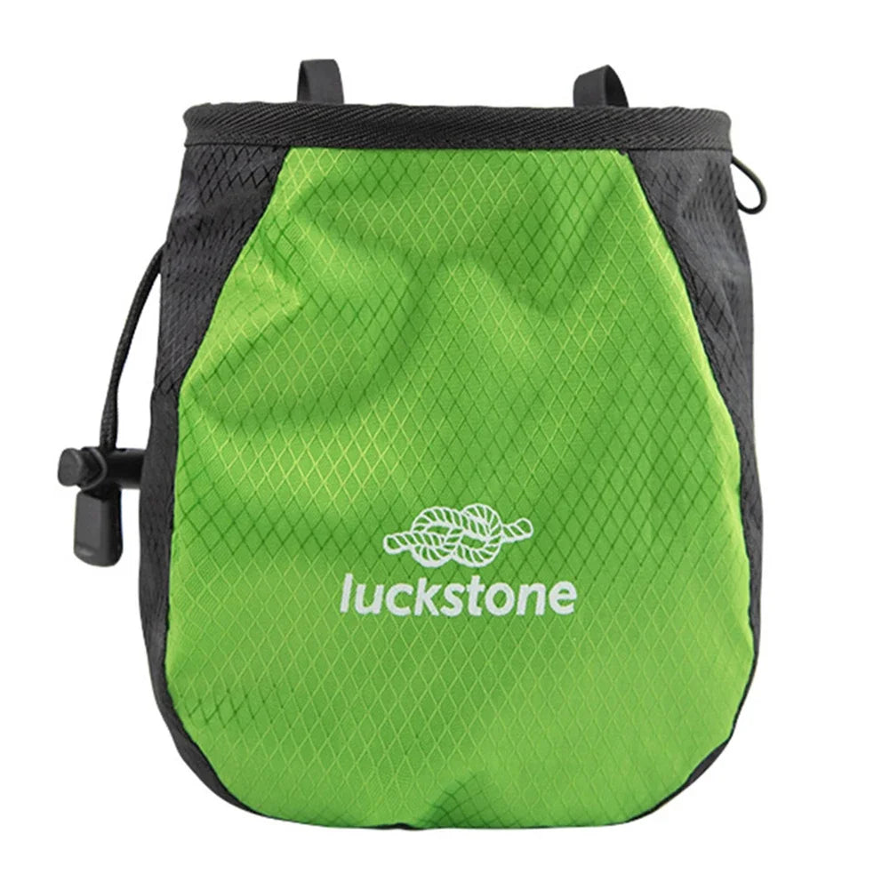 Magnesium Powder Bag Waterproof Polyester Chalk Bag Adjustable Storage Climbing Magnesium Powder Bag for Climbing Weightlifting Green