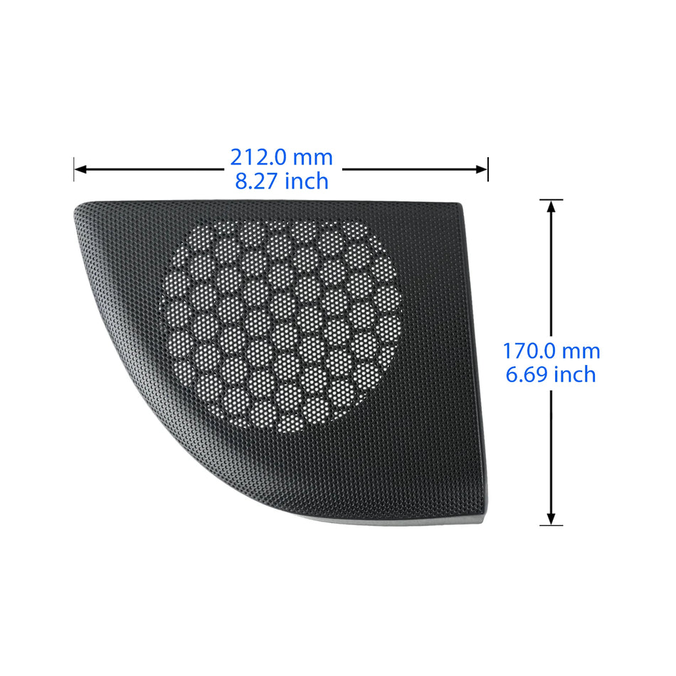 Kairės durų garsiakalbio dangtelis juodas ABS plastikas Mercedes-Benz C-Class kupė 08-11