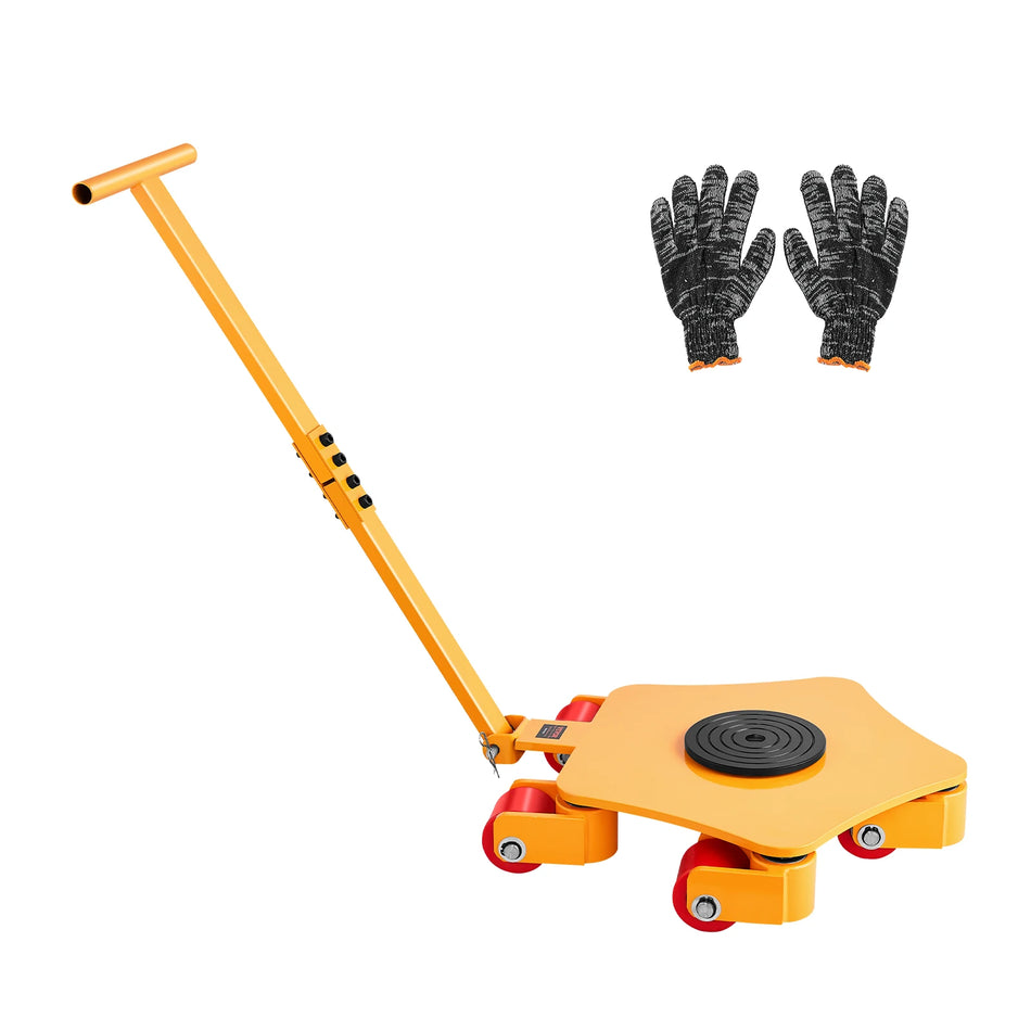 SucceBuy 8800 Lb Machinery Skat Dolly - 360 Cap PU Rollers