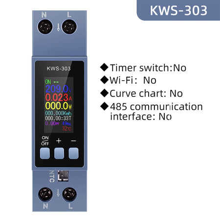 KWS-303 8 In1 Power Meter Smart Switch &ndash; Energy Metering KWS-303 / 100-290V / Other