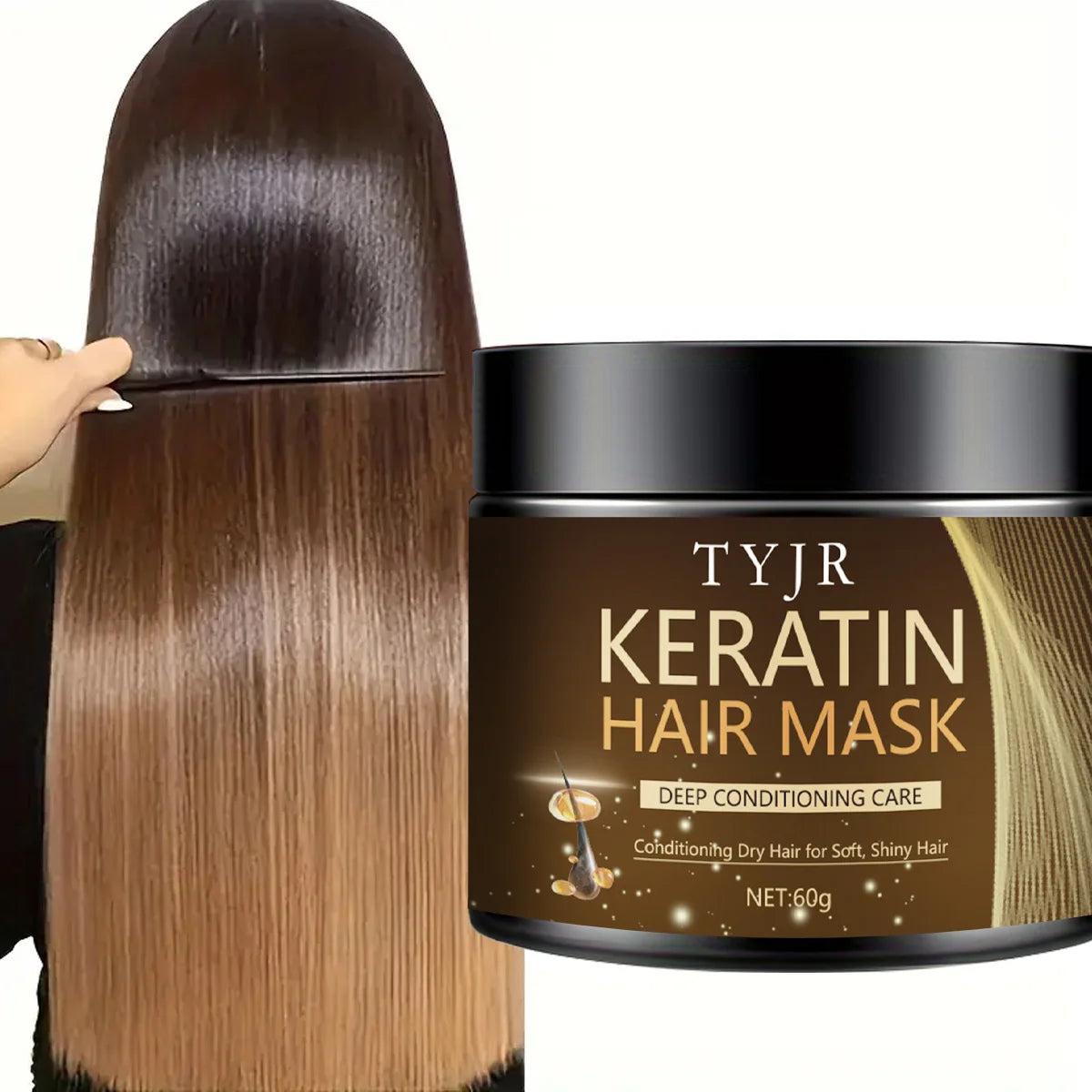 Keratin Hair Mask &ndash; Deep Repair for All Hair Types One Piece