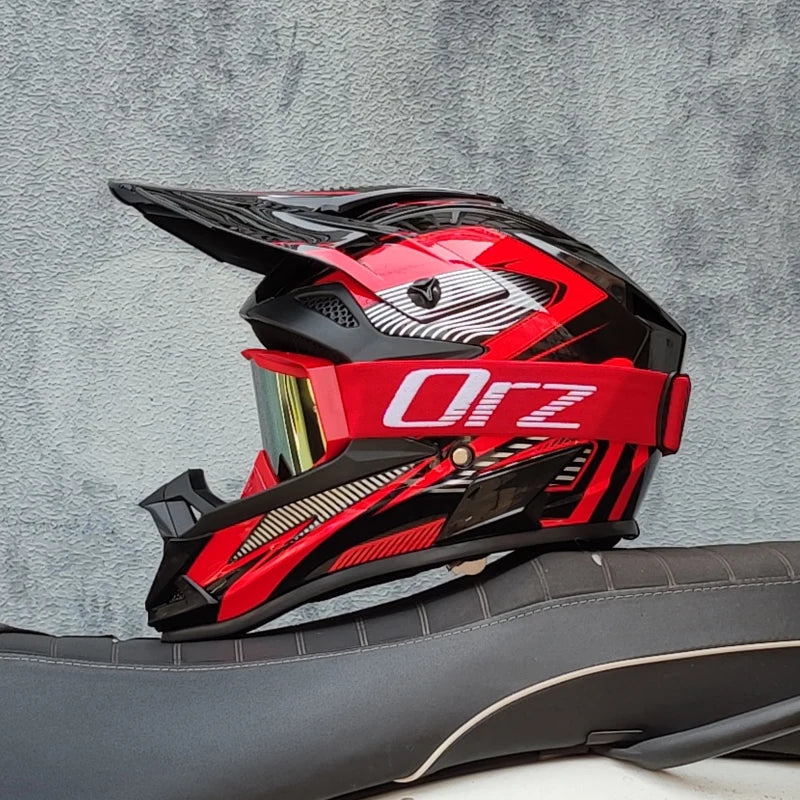 ORZ Off Road Helmet - Unisex Full Face Safety DOT Approved