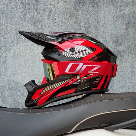 ORZ Off Road Helmet - Unisex Full Face Safety DOT Approved